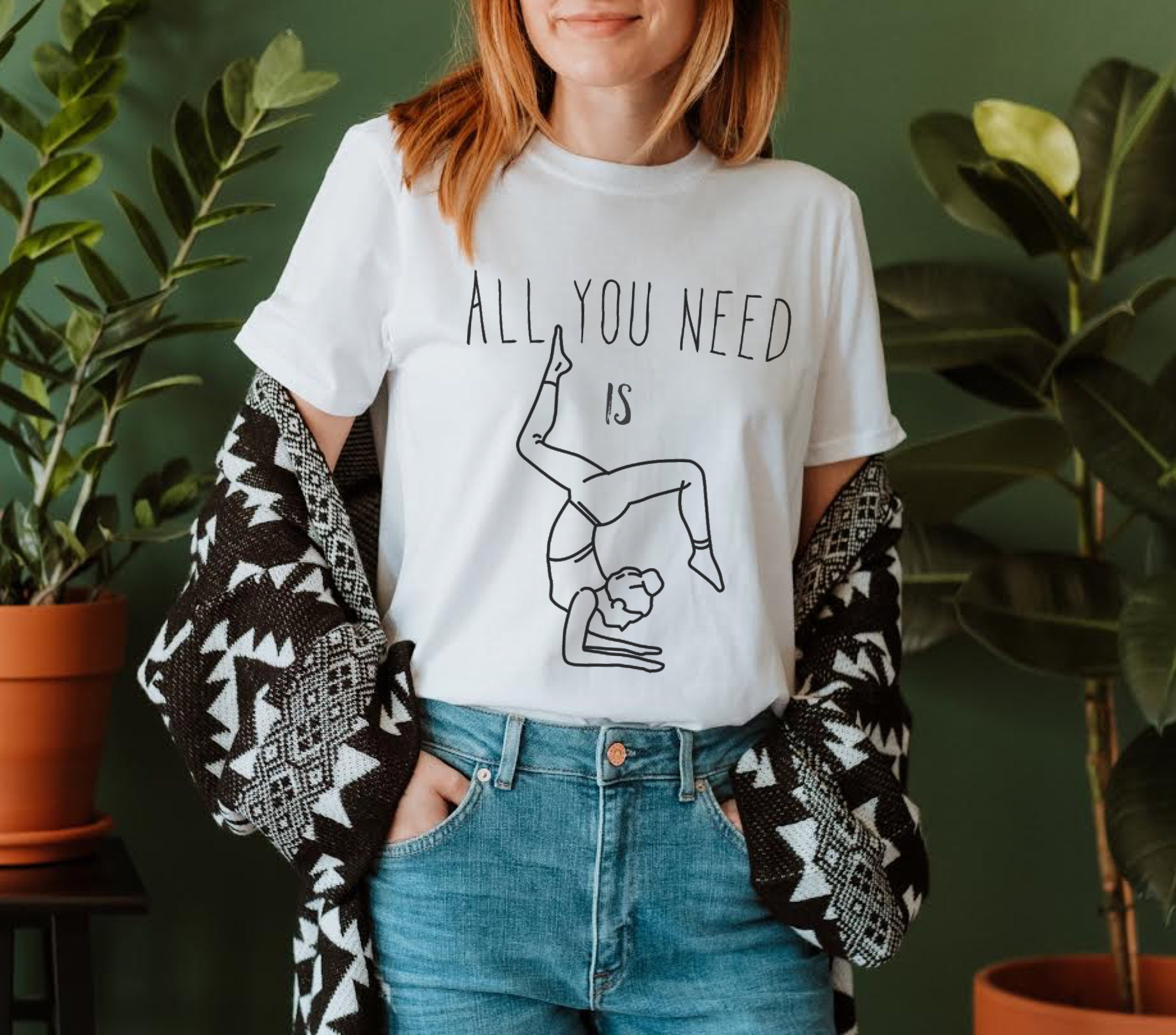 All You Need Is Yoga Yoga Shirt Workout Shirt Cute Gym Etsy