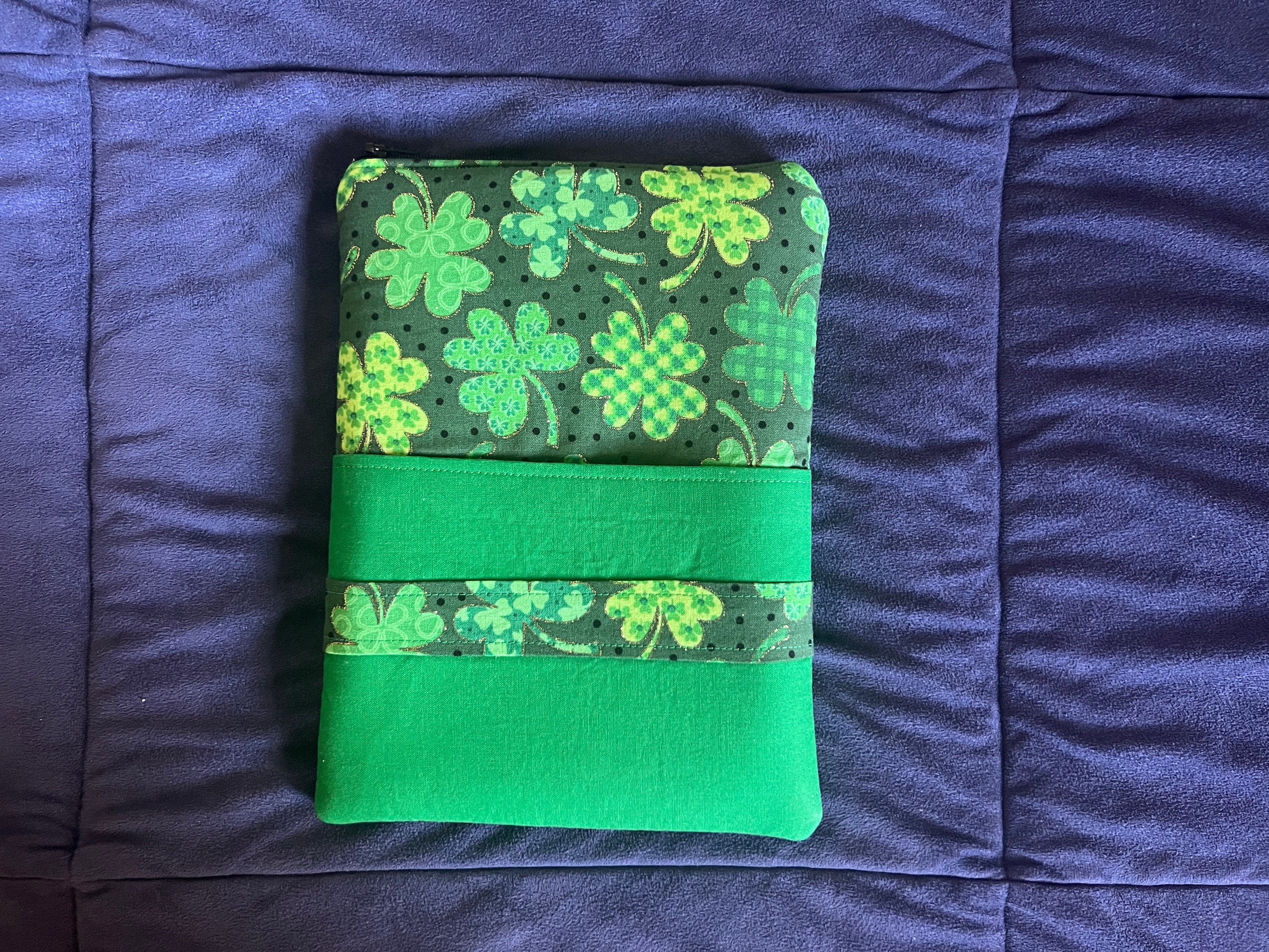 Padded Book Sleeve With Front Pocket and Zipper Small Size Bookereader