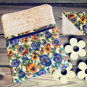 Dual Zip Book-eReader Sleeve Set | Small Book Zip Pouch | Kindle Zipper Case | Front Zipper Pocket | Bookmark | Foam Padded | Handmade