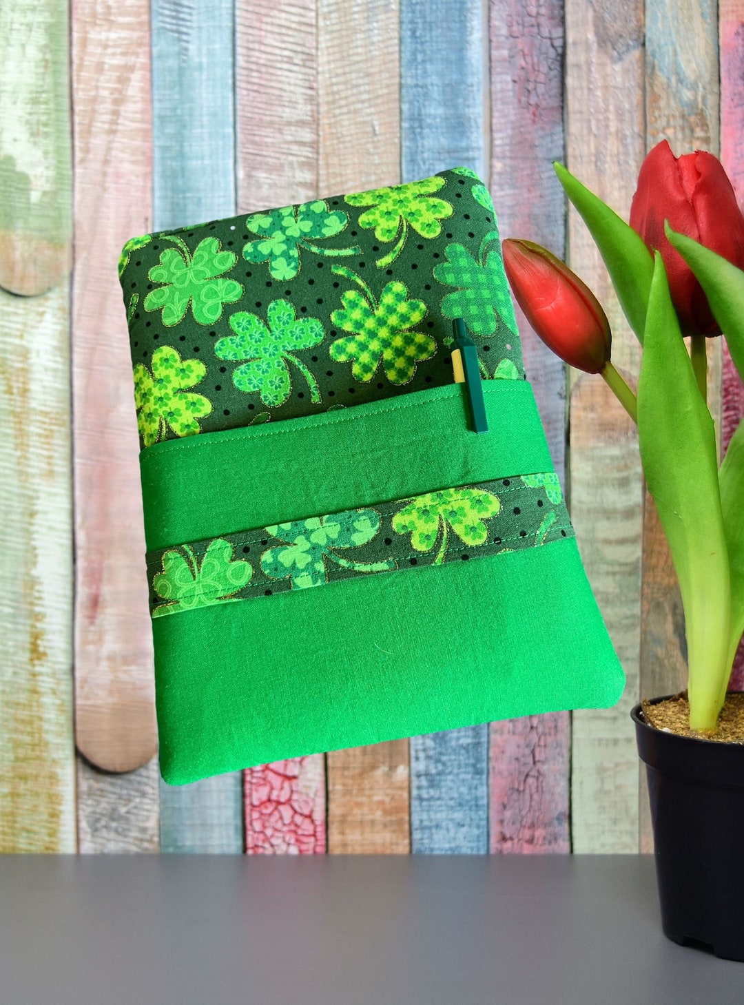 Padded Book Sleeve With Front Pocket and Zipper Small Size Bookereader