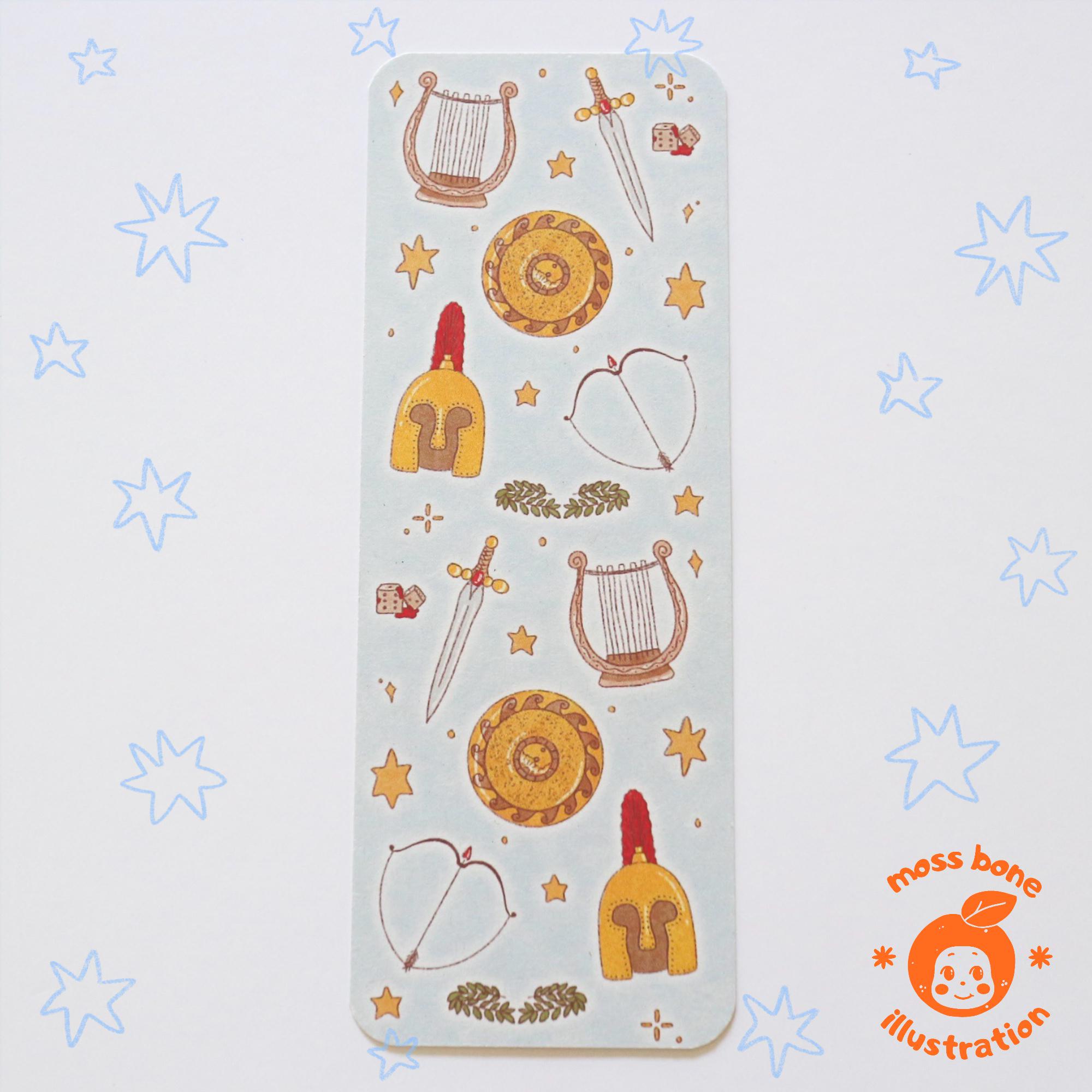 song of achilles greek mythology inspired bookmark, image size:2000x2000