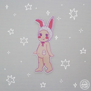 ostomy cutie baby waterproof holographic vinyl sticker | cute, pretty, funny, chronic illness, disability, laptop, water bottle, decal