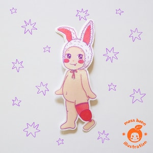 Różnica w kończynach nóg, kochanie! Wodoodporna naklejka holograficzna inspirowana dzieckiem Kewpie