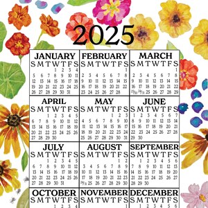 2025 Flower Calendar