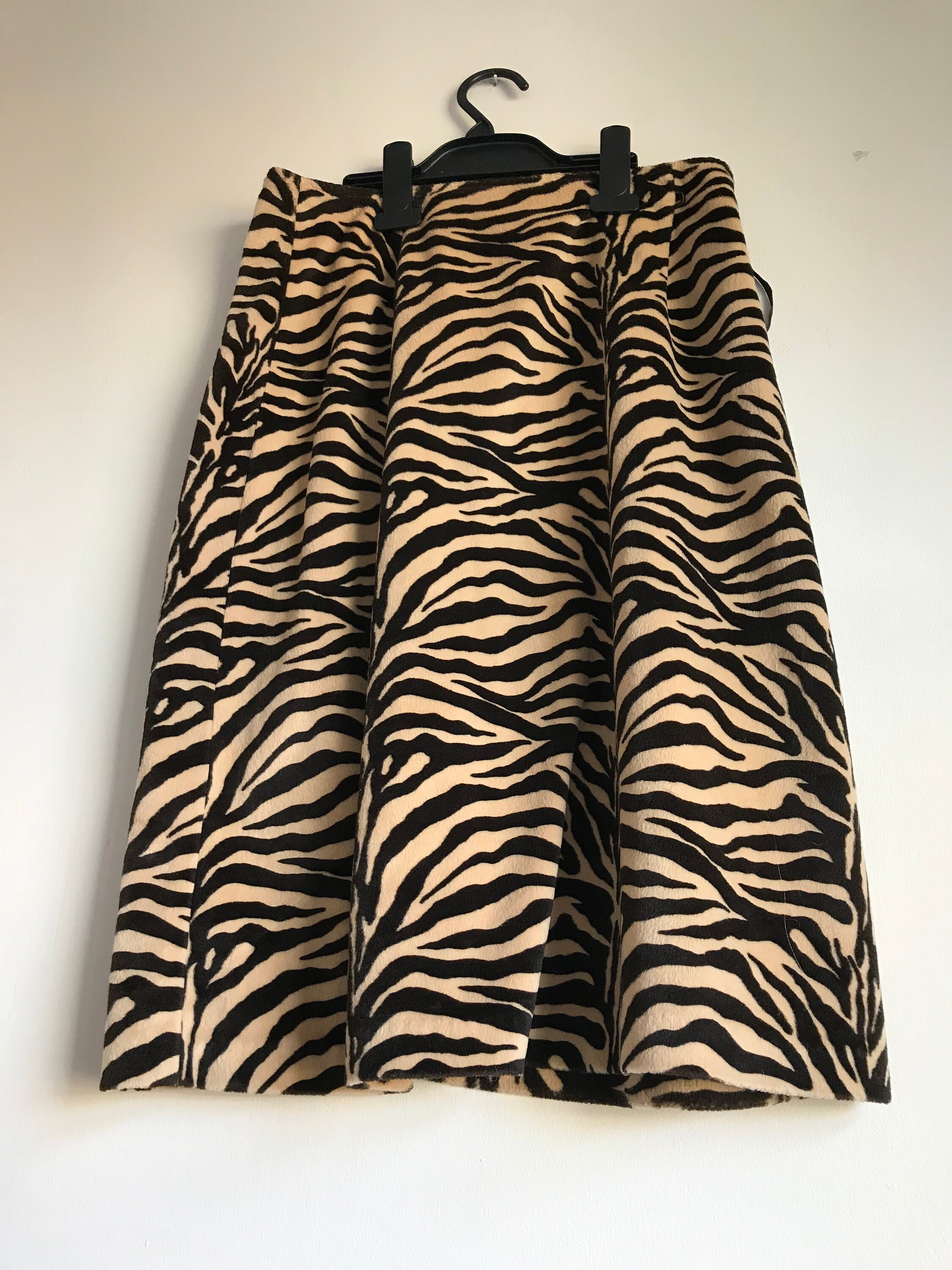 zebra print a line skirt