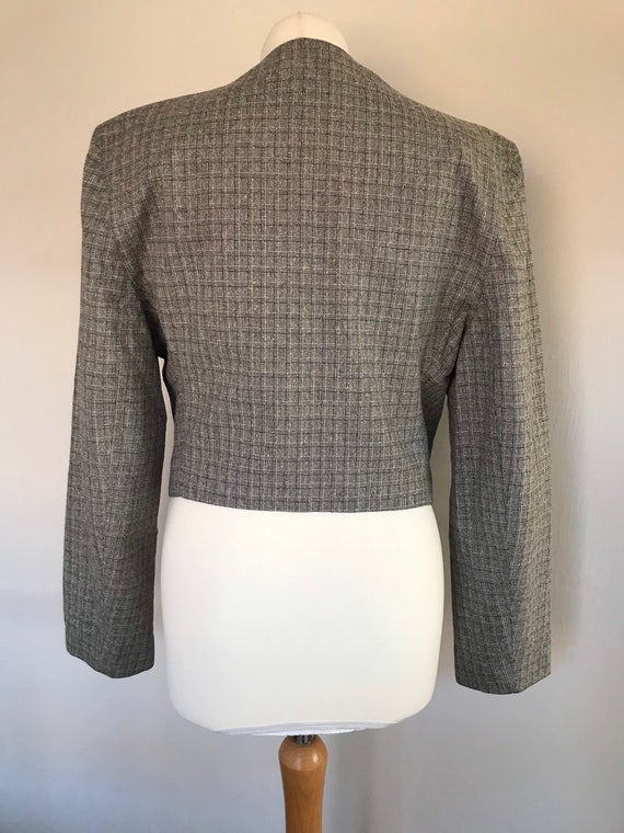 1980s Laura Ashley Silk and Wool Cropped Jacket - image 2