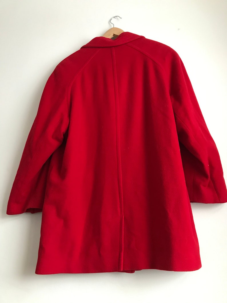 Stunning 1980s Red Wool and Cashmere Coat From Austin Reed of - Etsy UK