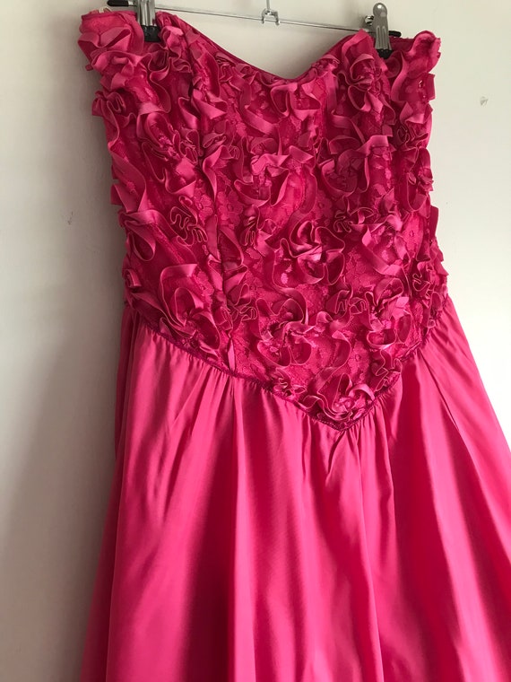 Stunning 1980s Pink Evening Dress by Jessica McCl… - image 3