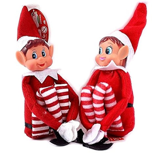 Elves Behavin Badly 12 Bendable Poseable Elf with Vinyl Head - Christmas  Accessory (Red Boy Elf)