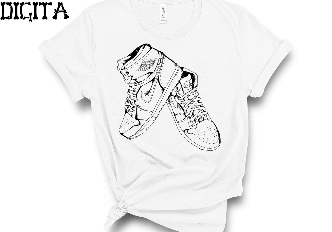 Air Jordan Svg Shoes Svg Sneaker White Svg Nike logo | Etsy