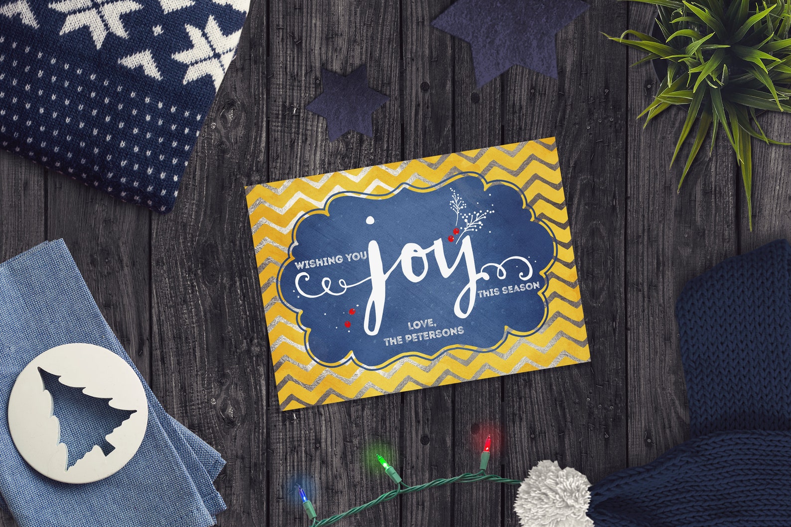 Christmas Card Download Personalized Christmas Card With | Etsy