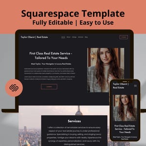 Squarespace Real Estate Website Template Squarespace 7.1 Template for Realtor Modern Real Estate Agent Website Premium Homepage Web Design