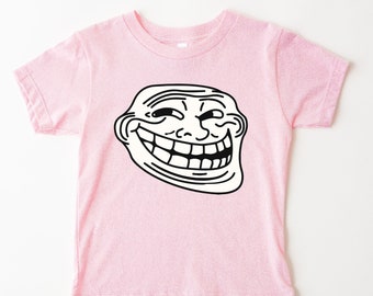 T-shirt enfant Coolface Trollface Meme, T-shirt enfant unisexe