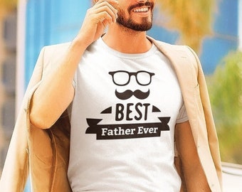 Best Father Ever Emblem T-shirt