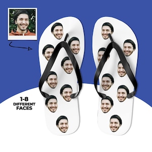 Custom Groomsmen Flip Flops, Personalized Beach Sandals, Bachelor Party Favor, Photo Sandals, Groom Squad Gift, Wedding Flip Flops