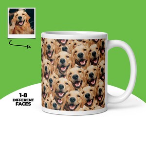Custom Faces Dog Mug, Personalized Dog Mug, Custom Pet Mug With Photo, Dog Lover Gift Mug, Dog Photo Coffee Mug, Pet Face Mug Gift
