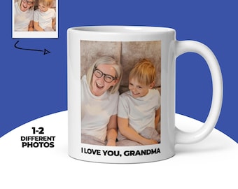 Custom Grandma Photo Mug, Personalized Coffee Mug for Grandma, Custom Picture Gift, Mother’s Day Mug, Birthday Gift for Grandma