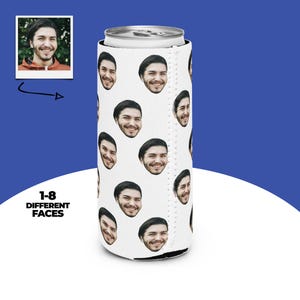 Benutzerdefinierte Gesichter Dosenkühler, lustiges Geburtstagsgeschenk, personalisierte Fotodosenkühler, lustiger Fotodosenkühler, benutzerdefinierte Gesichterdosenkühler