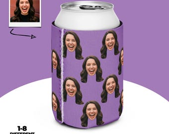Getränkekühler mit Foto, personalisierter Getränkehalter mit Bild, Neopren-Getränkehalter, Gastgeschenk für Hochzeiten, Geburtstage und Partys