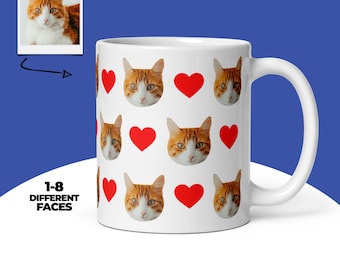 Taza personalizada para gato, taza personalizada para gato, taza para amantes de los gatos, taza para mamá gata, regalo para papá gata, taza personalizada para mascota, taza con foto para amantes de los gatos