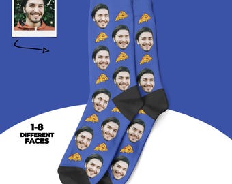 Custom Pizza Socks, Personalized Funny Socks, Novelty Food Socks, Unique Gift, Pizza Lover Socks, Custom Socks, Fun Photo Socks