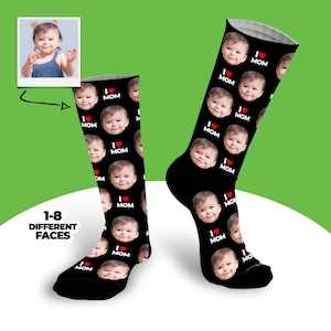 Personalisierte Mama Socken, Geschenk für Mama, ich liebe Mama Socken, Geschenk für Oma, personalisiertes Geschenk, Geburtstagsgeschenk, Muttertag, benutzerdefinierte Socken