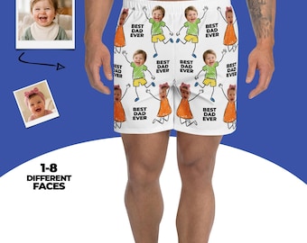 Pantalones cortos personalizados con foto del mejor papá del mundo