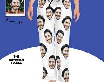 Personalized Photo Pajamas, Custom Picture Pajamas, Funny Matching Couple PJs, Unique Gift Sleepwear, Custom Pajamas, Face Pajamas