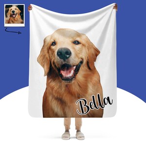 Manta personalizada con foto de perro y nombre, manta personalizada para mascotas, regalo para amantes de los perros, manta con foto y nombre, regalo único para mascotas, manta personalizada