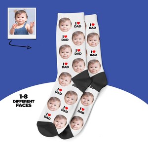Custom Dad Socks, Personalized Photo Socks, Funny Socks For Dad From Kids, Father’s Day Gift, Gift From Son, Gift From Daughter, Dad Gift