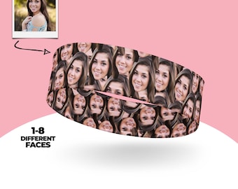Custom Face Headband, Personalized Photo Headband, Funny Gag Gift, Face Print Hairband, Unique Gift Idea, Custom Gift For Anyone
