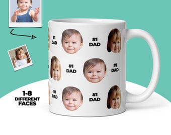 Custom Photo Face Dad Mug, Personalized Father's Day Gift