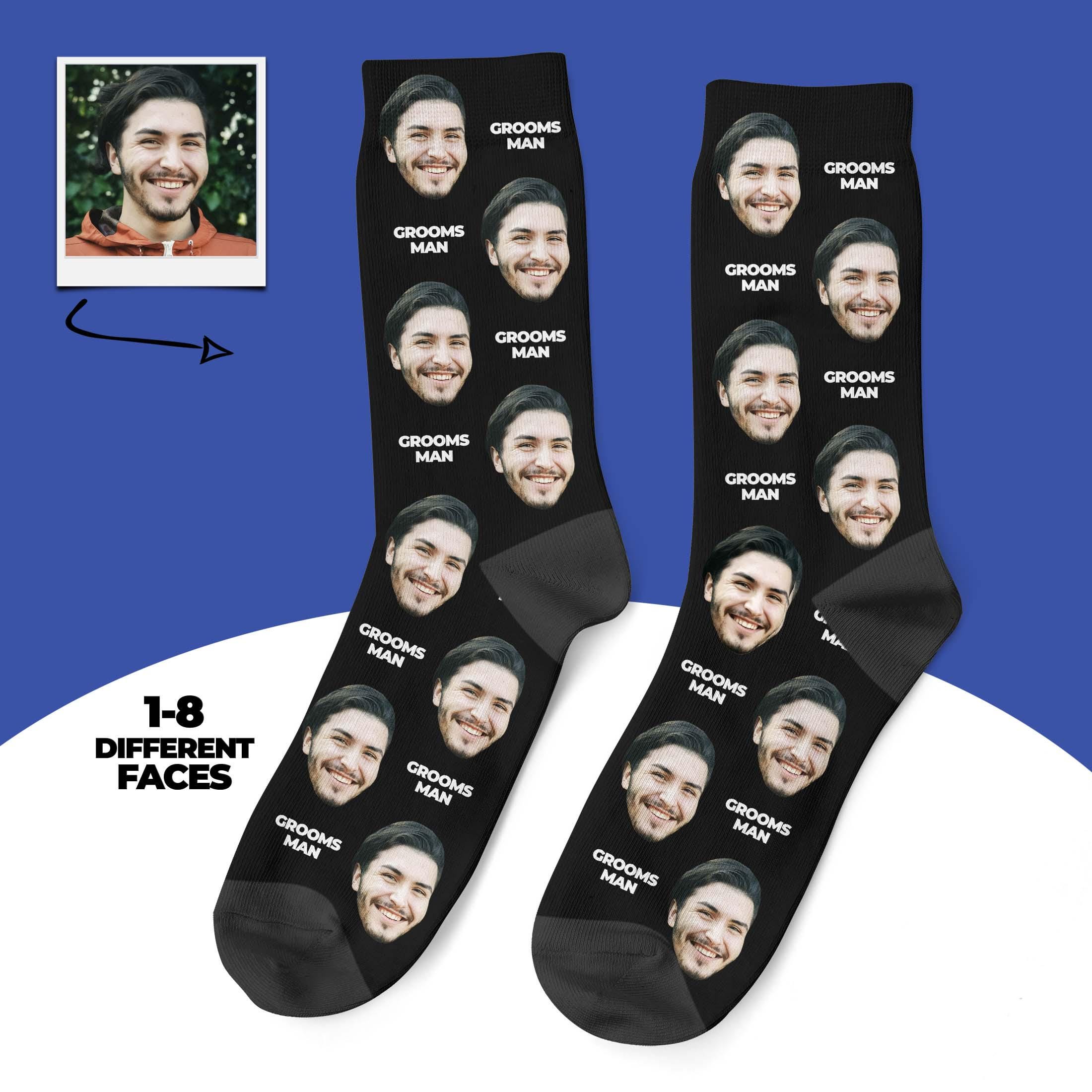 Custom Groomsman Face Socks