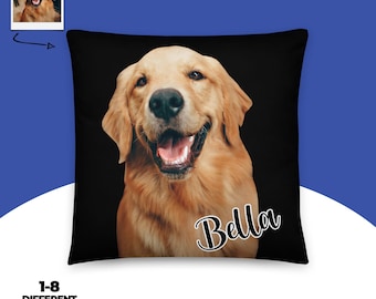 Custom Dog Photo Pillow, Photo Pillowcase With Text, Custom Pet Photo Pillow, Personalized Gift, Picture Pillow, Dog Lover Gift