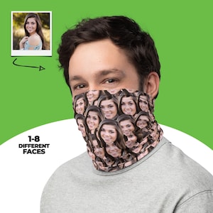Custom Neck Gaiter, Personalized Neck Warmer, Custom Face Mask Bandana, Funny Gaiter Gift, Custom Headwear For Him Her, Photo Face Mask