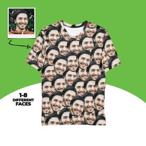 Custom Faces Shirt, Personalized Faces T-shirt, Funny Birthday Gift, Personalized Gift, Gifts For Her
