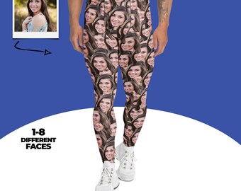 Leggings da uomo personalizzati con foto, leggings con foto, regalo per lui, regalo per il marito
