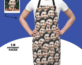 Custom Face Apron, Funny Gift For Husband, Gift For Wife, Dad Apron, Mom Apron, Personalized Apron, Custom Gift For Family, Photo Gift