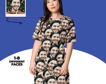 Benutzerdefinierte T-Shirt Kleid, Foto T-Shirt Kleid, Geschenk für Frauen, Shirt Kleid, personalisiertes Geschenk für Frauen, Geschenk für sie, Geschenk für Frau