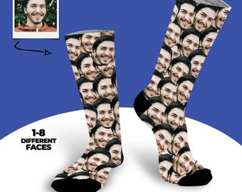 Sokken met een eigen gezicht, sokken met een gepersonaliseerde foto, sokken met een gezicht erop, cadeau voor de bruidsjonkers, verjaardagscadeau, gepersonaliseerd cadeau, sokken met een afbeelding, trouwsokken