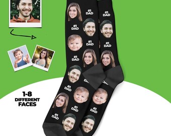 Custom Face Socks, Personalized Gifts For Him, Unique Dad Gifts, Photo Socks For Men, Fathers Day Present, Birthday Gift Idea
