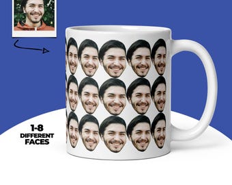 Custom Faces Mug, Personalized Photo Mug With Funny Faces, Custom Face On Coffee Mug, Unique Photo Mug, Gift For Him, Father’s Day Gift