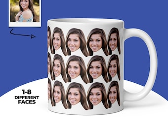 Personalized Face Mug, Custom Photo Mug With Funny Faces, Custom Face On Coffee Mug, Unique Photo Mug, Gift For Him, Father’s Day Gift