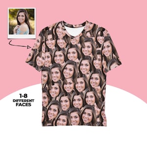 Custom Face Unisex T-shirt, Personalized Faces Shirt, Funny Birthday Gift, Personalized Gift, Gifts For Him
