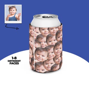 Benutzerdefiniertes Gesicht Dosenkühler, Geburtstagsfeiergeschenke, benutzerdefinierter Foto Dosenkühler, personalisierter Dosenkühler, Gesichter auf Dosenkühler