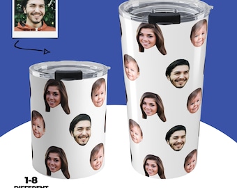 Bicchiere con foto personalizzata, tazza da viaggio personalizzata, regalo carino per papà, regalo di San Valentino, festa della mamma, festa del papà, regalo per la mamma