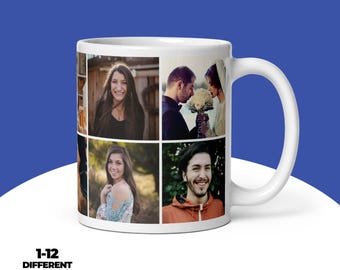 Personalized Photo Collage Mug, Custom Picture Coffee Mug, Photos Gift, Birthday Gift, Anniversary Gift, Persobalized Gift, Custom Mug