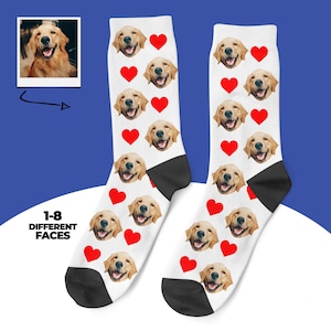 Custom Pet Photo Socks, Personalized Pet Socks, Custom Dog Socks, Cat Socks, Father&#39;s Day, Mother&#39;s Day, Gifts For Dad, Gifts For Mom