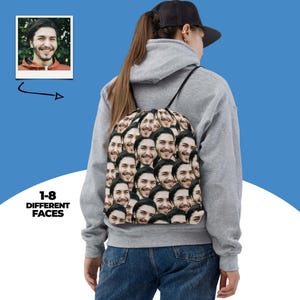 Anpassad ansiktsdragskoväska, fotodragskoväska, personlig väska, personlig present