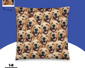 Custom Dog Face Pillow, Personalized Pet Photo Pillowcase, Dog Picture Pillow, Custom Pet Pillow, Gift for Dog Lovers, Pet Throw Pillow